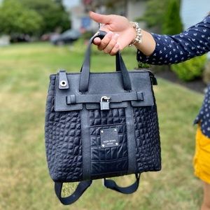 Henri Bendel -Mini Quilted Jetsetter Convertible Backpack Crossbody Bag in Black